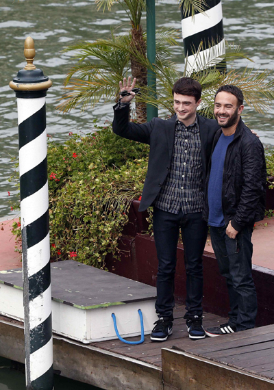 Daniel Radcliffe promotes 'Kill Your Darlings' in Venice