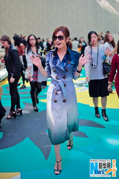 Actress Zhao Wei attends London Fashion Week