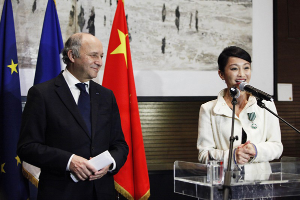Chinese celebrities honored by France
