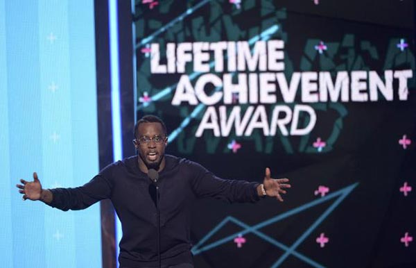 Sean Combs tumbles, Janet Jackson gets emotional at BET awards