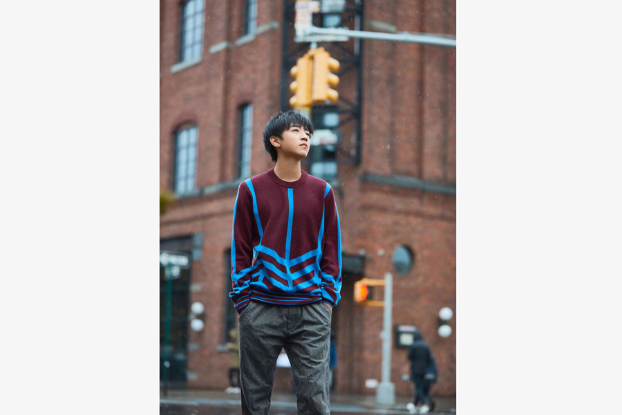 Emerging star Wang Junkai spotted in New York