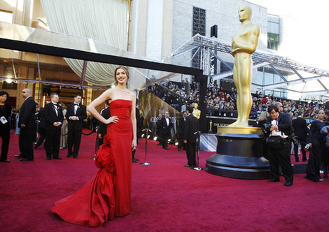 Co-host Anne Hathaway arrives at the 83rd Academy Awards