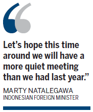 Foreign minister makes ASEAN debut as tensions flare