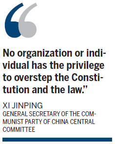 Uphold Constitution, Xi says