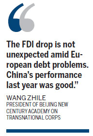 FDI falls amid slowdown