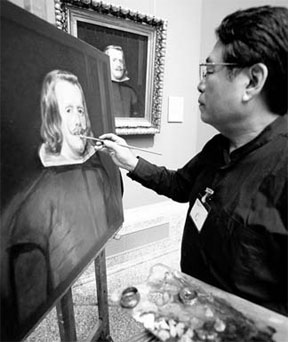 Chinese artists learn by copying old masters