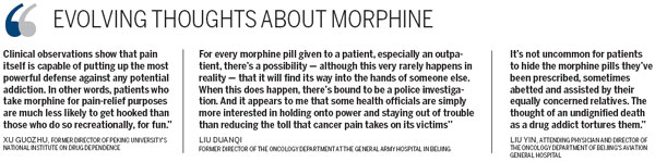 Morphine is culturally a tough medicine