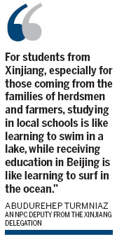 'Xinjiang class' helps to mold tomorrow's leaders, deputy says