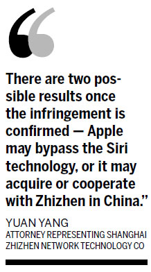 Apple in Shanghai court over 'Siri' claim