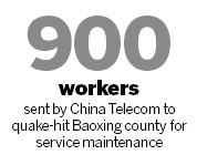 Telecom workers restore links