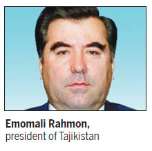 Visiting Tajik president seeks to enhance ties