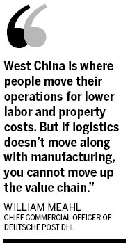 DHL setting its sights on China's western regions