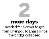 Collapsed bridge in Tibet to be open in Sept
