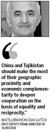 China, Tajikistan eye free trade zone in agriculture along border