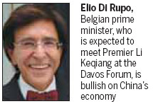 Belgian PM 'confident' in China's economy