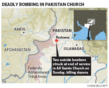 Christians denounce bombings at Pakistan church as death toll hits 81