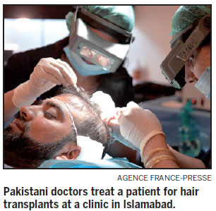 Pakistan's hair transplants groom a growing trend