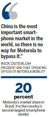 Motorola set to resume China smartphone sales