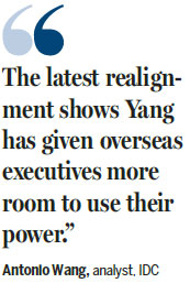 Yang cedes more power to Lanci at Lenovo