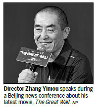 Zhang Yimou sues company for 15m yuan over distribution