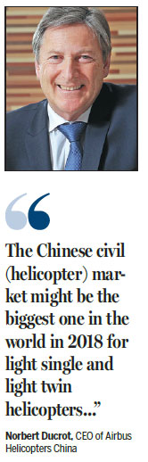 Airbus sees China overtaking US in civil helicopter purchases