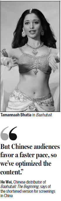 Indian visual extravaganza Baahubali in Chinese cinemas
