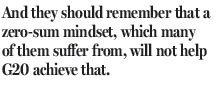 West must use G20 to adopt a spirit of cooperation