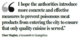 Guangdong police block dangerous frozen meat