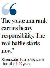 Japan ends wait for sumo star