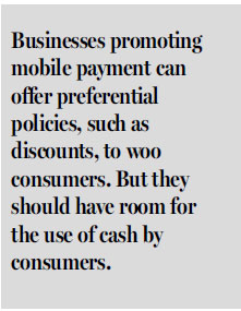 Refusing cash not an option for mobile payment firms