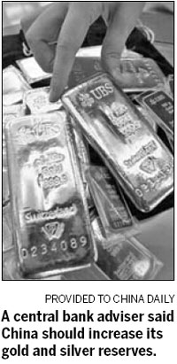 China should increase precious metals