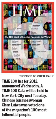 Chan among Time's 100 most influential