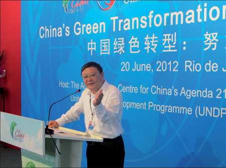 China affirms green drive