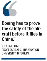 Boeing expects to deliver 787 in China