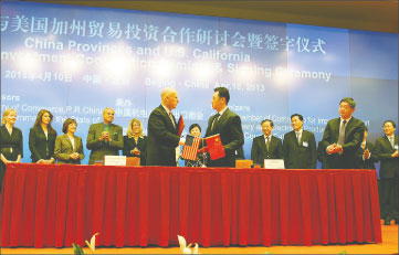 California draws up more deals with China