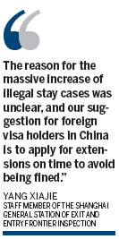 Foreigners get bigger fines in exit-entry law