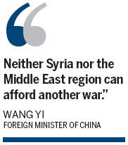UN's Syrian resolution is on point, says Wang