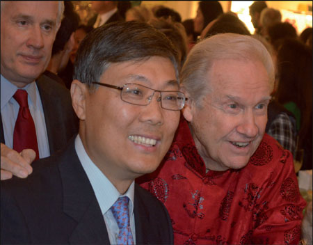 Liu Jian is pictured with Werner Escher, executive director of South Coast Plaza. - 0228eb4c8601145575c556