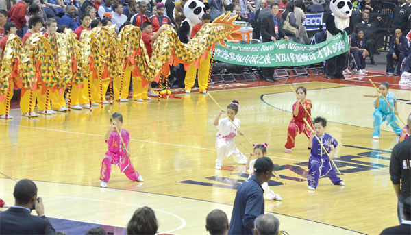 A snapshot of the NBA's Chinese New Year celebration