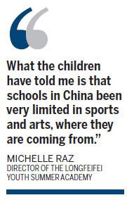 Chinese kids go to US summer camps