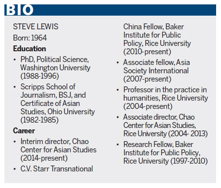 Steven Lewis: A career of studying China