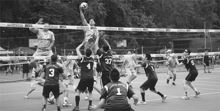 Chinese rules add more players, fun to volleyball tourney