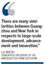 China Southern connects Guangzhou to NYC