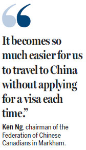 China to give 10-year visas to Canadians