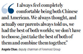 Angela Chao: Upholding Chinese tradition Shipping executive ever grateful for family