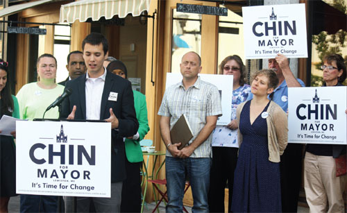 Chin seeks political change in Lewiston, Maine