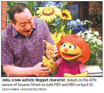 Julia, a Muppet with autism, is the new kid on Sesame Street