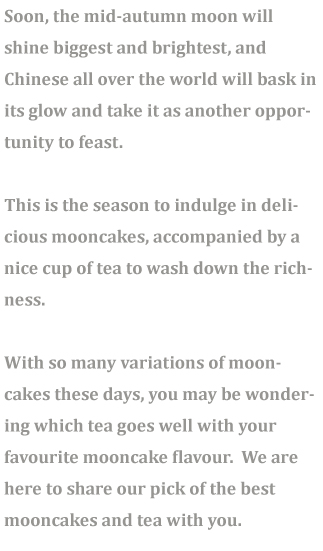 Special: Moon · Cakes · Tea