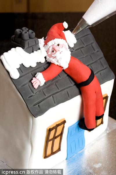 How to decorate a Christmas cake
