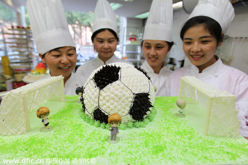 World Cup-themed cakes on sale
